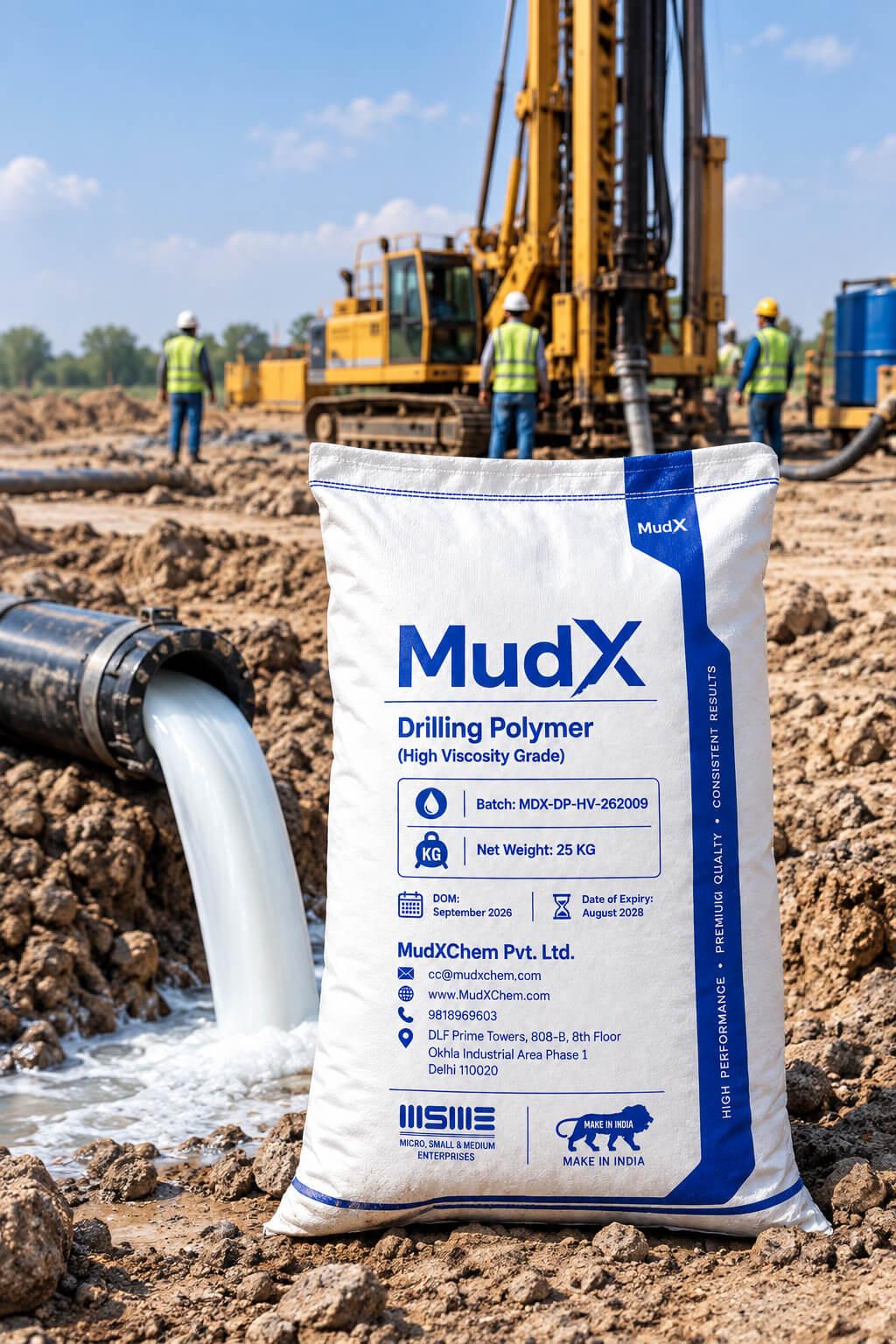 MudX Drilling Polymer packaging